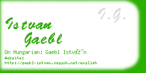 istvan gaebl business card